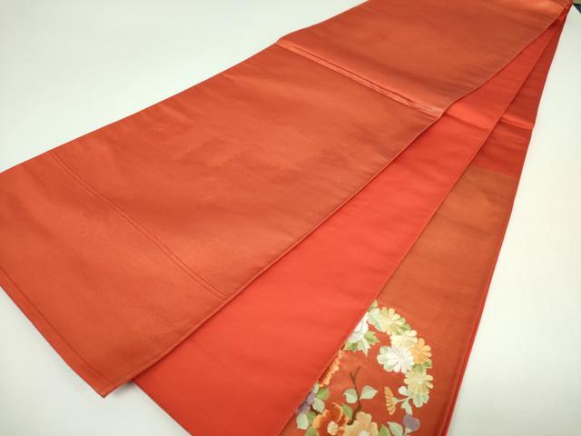 平和屋着物▼太鼓柄袋帯 総刺繍 花丸文 金糸 正絹 逸品 DABI6773ps