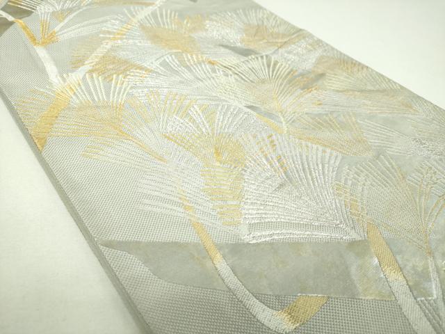 平和屋着物▼六通柄袋帯 若松葉 金銀糸 正絹 逸品 DABI6828ps