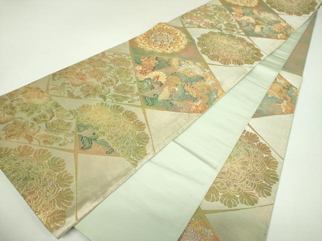 平和屋着物▼六通柄袋帯 夢想 金銀糸 正絹 逸品 DABI6981ps