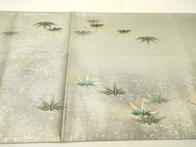 平和屋着物▼太鼓柄袋帯 手描き 松竹梅 金銀彩 引箔 正絹 逸品 DABI7008fe