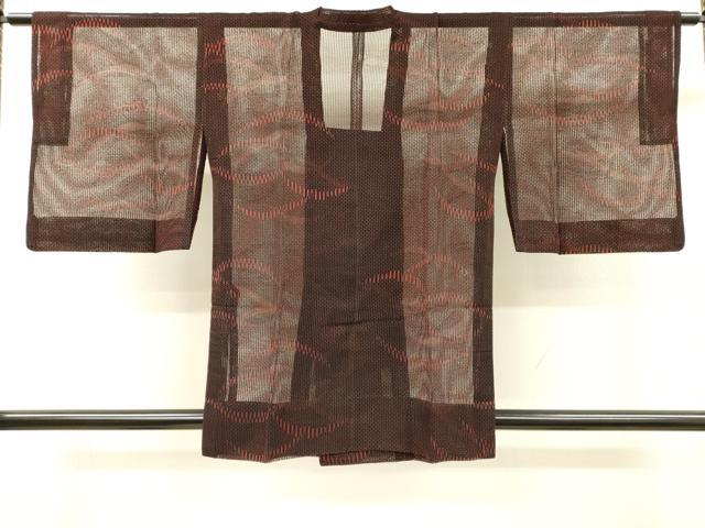 平和屋着物▽道行コート スリーシーズン 春夏秋 塵除け 流線文 正絹 逸品 DABI7018fe