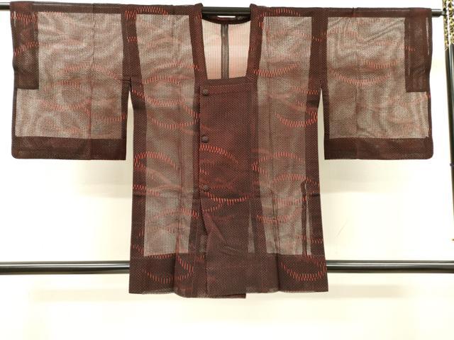 平和屋着物▽道行コート スリーシーズン 春夏秋 塵除け 流線文 正絹 逸品 DABI7018fe