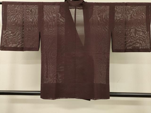 平和屋着物▽和装コート スリーシーズン 春夏秋 塵除け 流水文 烏羽色 正絹 逸品 DABI7027fe