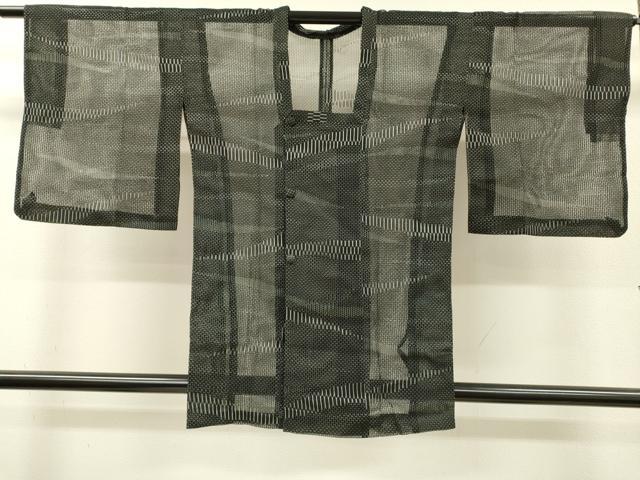 平和屋着物▽道行コート スリーシーズン 春夏秋 塵除け 幾何学文 正絹 逸品 DABI7030fe