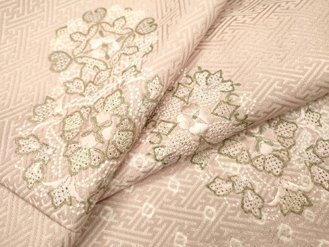 平和屋着物▼中国三大刺繍 スワトウ刺繍 汕頭刺繍 訪問着 絞り 正倉院 金糸 正絹 逸品 DABI7062fe