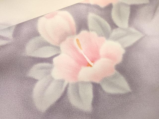 平和屋着物▼訪問着 手描き 草花 暈し染 正絹 逸品 DABI7064fe