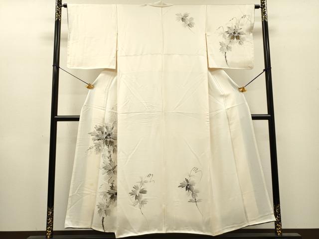 平和屋着物▼訪問着 手描き 枝花 金彩 正絹 逸品 DABI7086fe