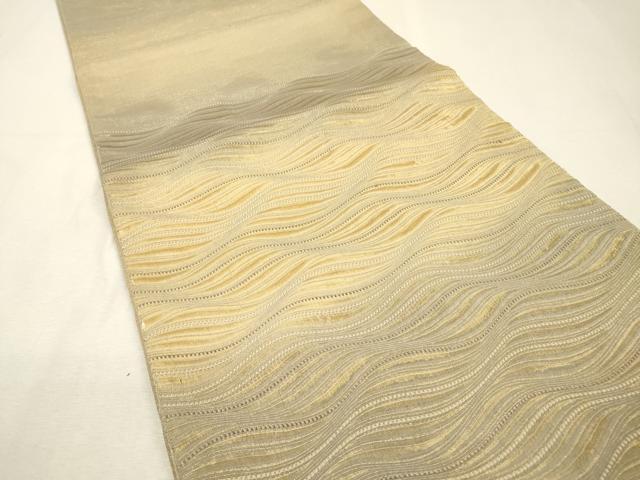 平和屋着物▼六通柄袋帯 流水文 金糸 正絹 逸品 DABI7244fe