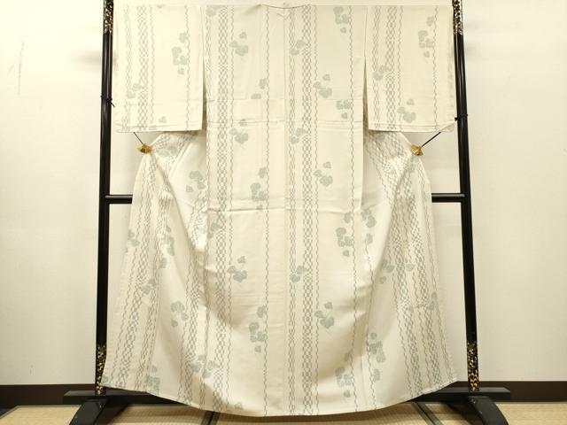 平和屋着物▽本場染大島紬 単衣 蔦の葉間道 正絹 逸品 未使用 DABI7296fe