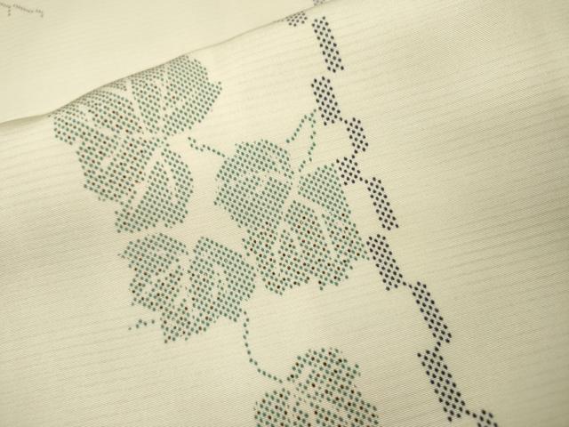 平和屋着物▽本場染大島紬 単衣 蔦の葉間道 正絹 逸品 未使用 DABI7296fe