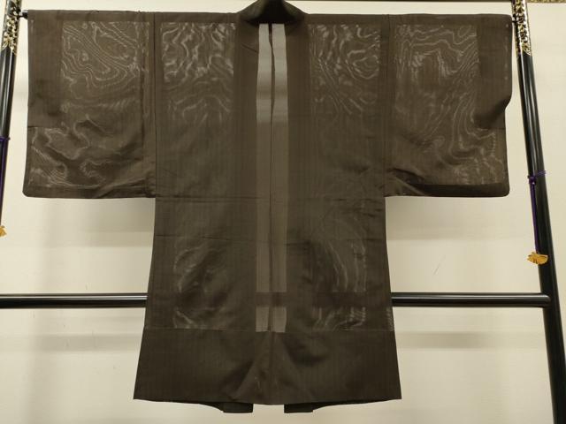 平和屋着物▽男性 長羽織 スリーシーズン春夏秋 塵除け 霞文 正絹 逸品 DABI7308fe
