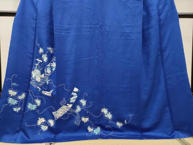 平和屋着物●訪問着 総刺繍 短冊花文 ロング丈 正絹 逸品 DABI7331fe