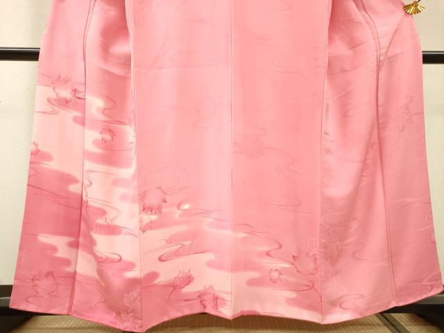 平和屋着物●訪問着 地紋起こし 流水花文 暈し染 正絹 逸品 DABI7341fe