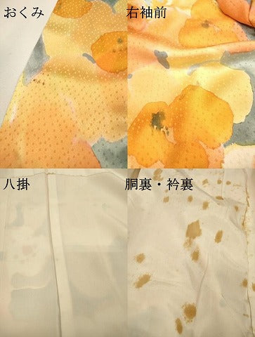 平和屋着物▼上質な小紋 草花 正絹 逸品 DABI7349fe