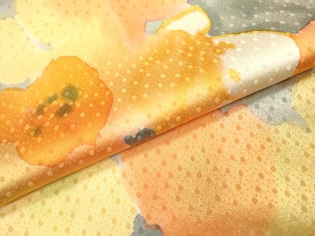平和屋着物▼上質な小紋 草花 正絹 逸品 DABI7349fe