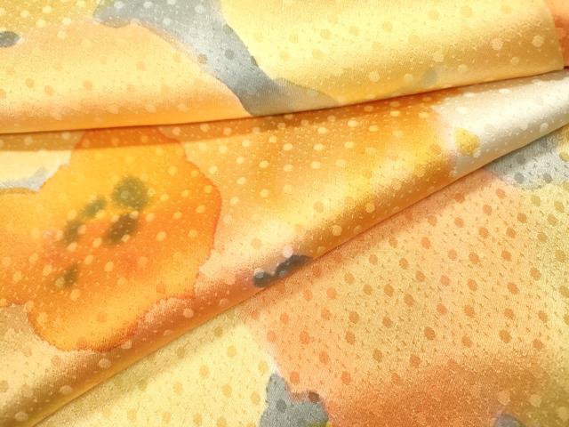 平和屋着物▼上質な小紋 草花 正絹 逸品 DABI7349fe