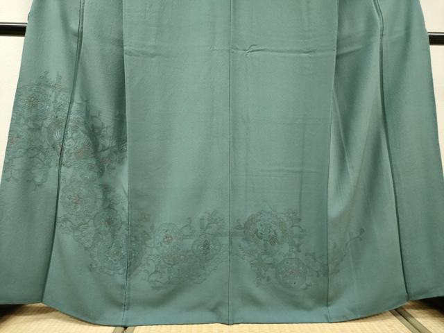 平和屋着物▼中国三大刺繍 スワトウ刺繍 汕頭刺繍 総刺繍 訪問着 向かい鳥正倉院花唐草文 正絹 逸品 DABI7354fe
