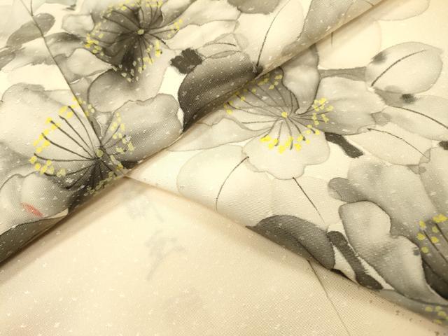 平和屋着物▼訪問着 作家物 手描き 枝花 正絹 逸品 DABI7373fe