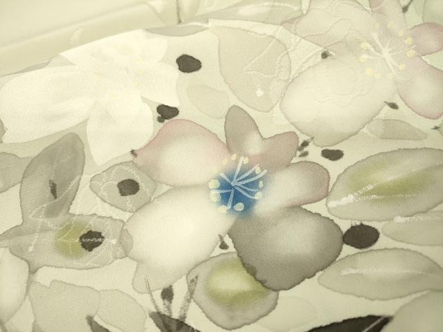 平和屋着物▼訪問着 手描き 枝花 正絹 逸品 DABI7375fe