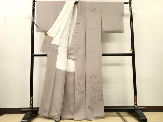 平和屋着物▼中国三大刺繍 スワトウ刺繍 汕頭刺繍 総刺繍 訪問着 渡り橋風景花文 正絹 逸品 DABI7404fe