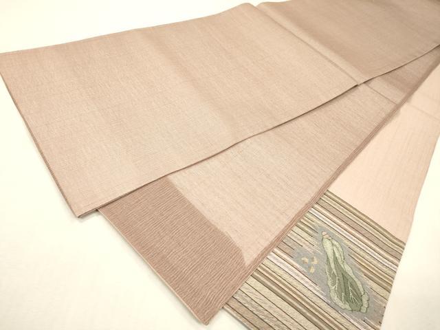 平和屋着物*夏物 明綴れ 太鼓柄袋帯 成り物 金糸 正絹 逸品 未使用 DABI7628fe