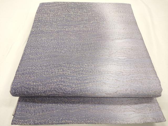 平和屋着物▼全通柄袋帯 霞文 銀糸 正絹 逸品 DABI7657fe