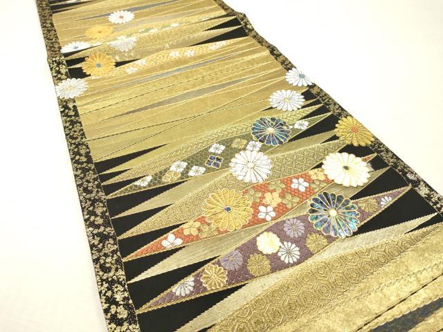 平和屋本店▼袋帯 螺鈿 菊連作 本金箔 正絹 逸品 DABI7698fe