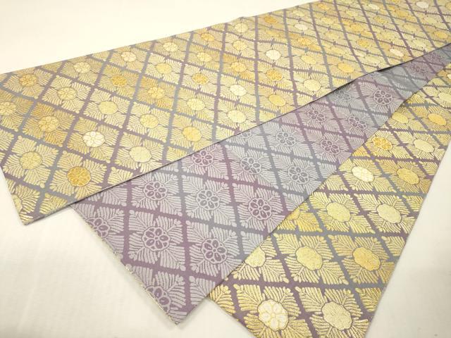 平和屋本店▼両面 全通柄 本袋帯 若松華菱紋 百々織千年 本金 やまと誂製 正絹 逸品 DABI7700fe