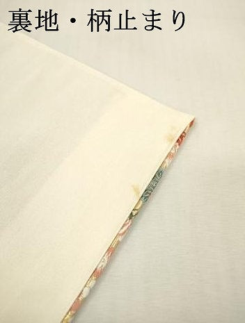 平和屋本店▼六通柄袋帯 唐織 錦織加賀 鴛鴦花文 本金箔 正絹 逸品 DABI7715fe