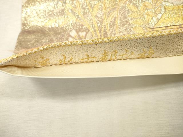 平和屋本店▼六通柄袋帯 唐織 流水古都之旅 九百本金弐重織 正絹 逸品 DABI7745fe