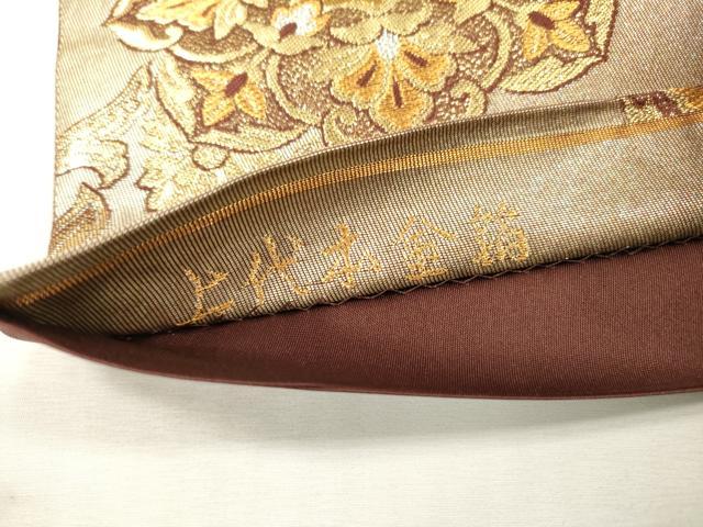 平和屋本店▼六通柄袋帯 斜取鳳鳥華文 上代本金箔 正絹 逸品 DABI7751fe