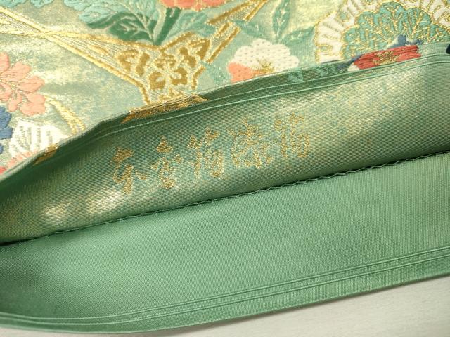 平和屋本店▼老舗織元 泰生織物 六通柄袋帯 唐織 亀甲鳳凰花文 本金箔漆箔 正絹 逸品 DABI7760fe