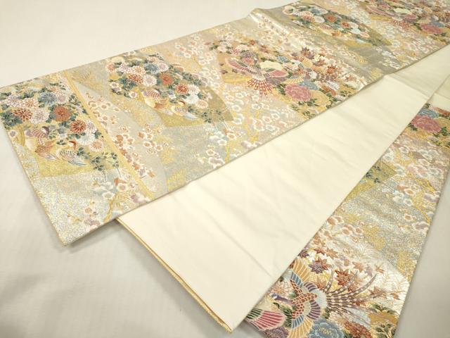 平和屋本店▼六通柄袋帯 風雅扇面文 本金 正絹 逸品 DABI7781fe