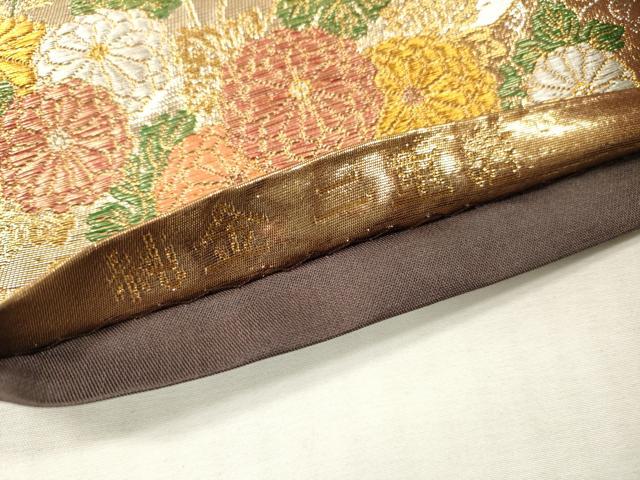 平和屋本店▼六通柄袋帯 正倉院道長花文 純金二重箔 正絹 逸品 DABI7782fe