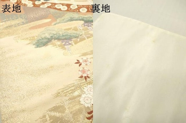 平和屋本店▼六通柄袋帯 唐織 桃山春鷹図 本金箔 正絹 逸品 DABI7792fe