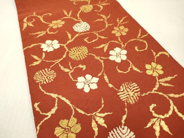 平和屋本店▼六通柄 本袋帯 竹屋町笹つる 本金箔 正絹 逸品 DABI7805fe
