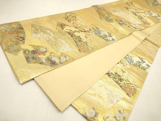 平和屋着物▼六通柄袋帯 華の舞 金糸 ますいわ屋扱い 正絹 逸品 DABI7902fe