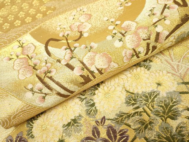 平和屋着物▼六通柄袋帯 華の舞 金糸 ますいわ屋扱い 正絹 逸品 DABI7902fe