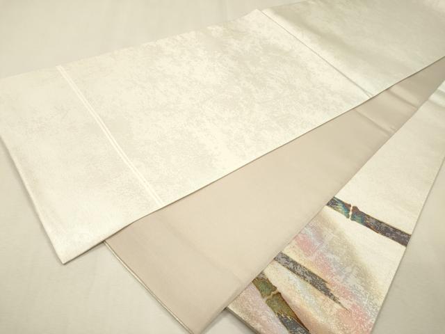 平和屋着物▼染色作家 田中文子 太鼓柄袋帯 竹 金彩 正絹 逸品 DABI7952fe