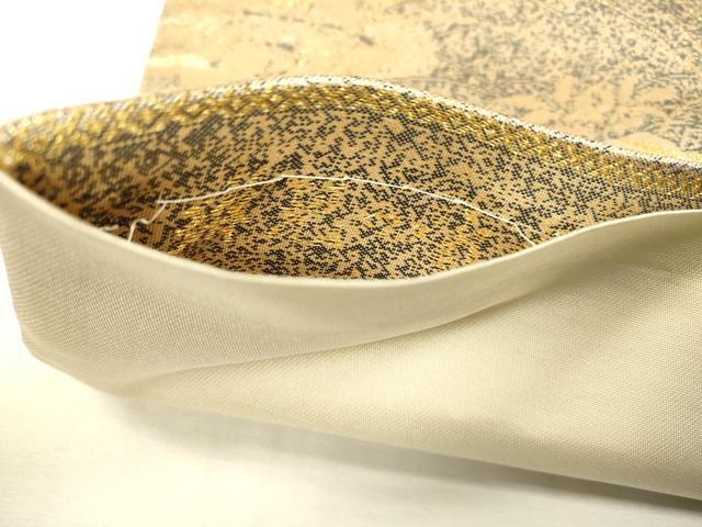 平和屋本店▼六通柄袋帯 流水菊花文 本金 正絹 逸品 DABI7963fe
