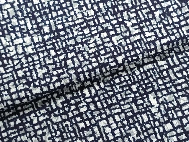平和屋着物*夏物 浴衣 反物 着尺 東京むさし 堅牢染 注染 幾何学文様 綿 逸品 未使用 DABI8031we