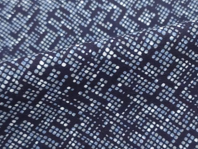 平和屋着物*夏物 浴衣 反物 着尺 堅牢染 注染 抽象文様 綿 逸品 未使用 DABI8051we