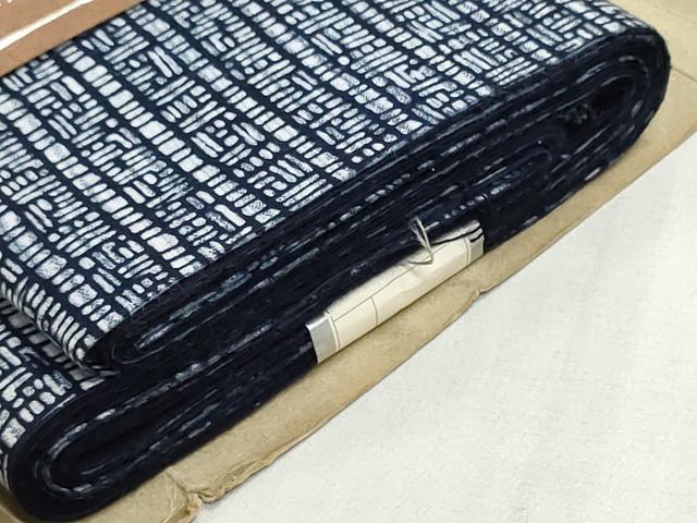 平和屋着物*夏物 浴衣 反物 着尺 堅牢染 注染 横段文 綿 逸品 未使用 DABI8052we