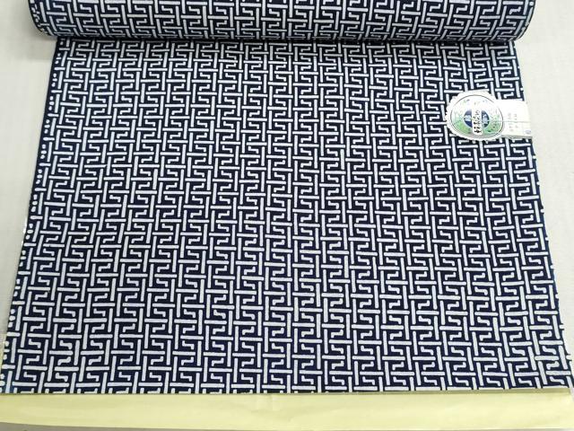 平和屋着物*夏物 浴衣 反物 着尺 歌麿好み 注染 変わり格子 綿 逸品 未使用 DABI8113we