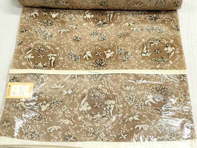平和屋着物●創業460年・千總 小紋 反物 着尺 古法草木染 花鳥丸文 三越扱い 逸品 未使用 DABI8208we