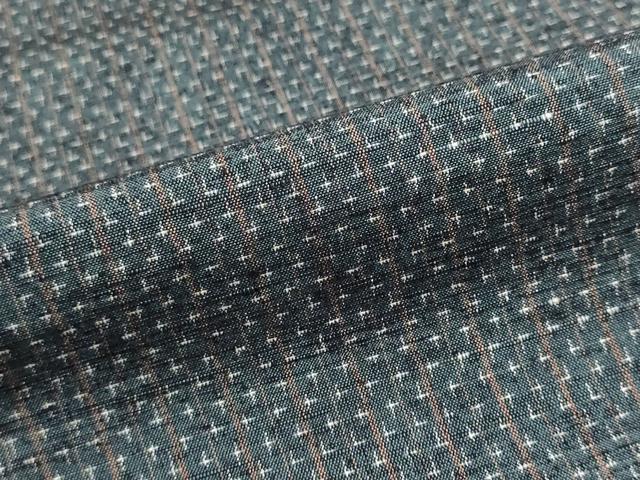 平和屋着物▼真綿紬 反物 着尺 縞 証紙付き 逸品 未使用 DABI8229we