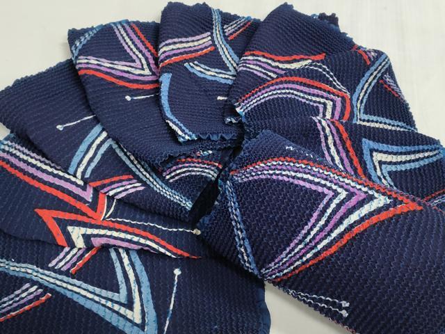 平和屋着物*夏物 有松鳴海絞り 浴衣 反物 着尺 湯のし前 舞蝶文 綿 逸品 未使用 DABI8236we