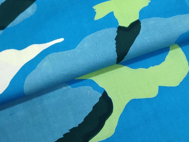 平和屋着物*夏物 浴衣 反物 着尺 注染 飛鳥文 綿 逸品 未使用 DABI8296we