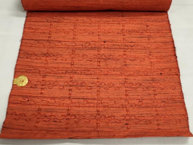 平和屋着物▼西陣 名古屋帯 帯反物 横段文 高島屋扱い 証紙付き 逸品 未使用 DABI8458we