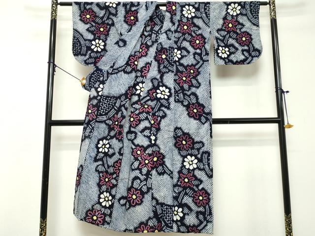 平和屋着物∴夏物 浴衣 有松鳴海絞り 籬花文 綿 逸品 DABI8526cd